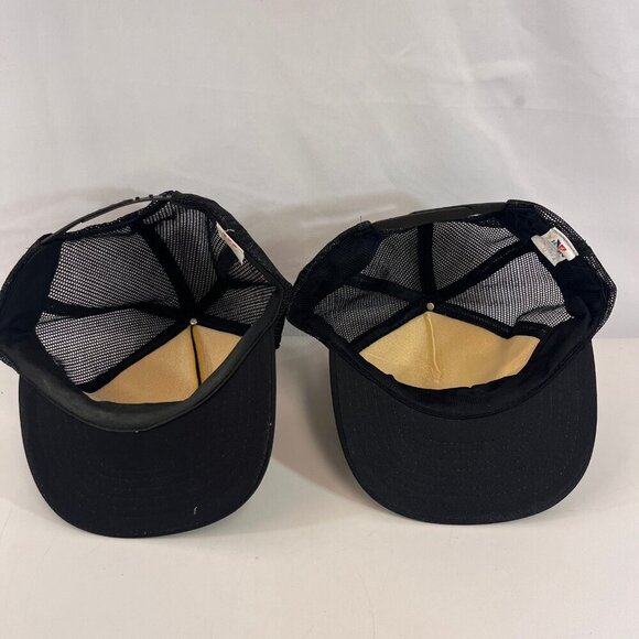 Novelty Snapback Hats Jack Daniels Stops At Every Bar Cap Mesh Back Lot of 2 Vtg - Picture 9 of 14